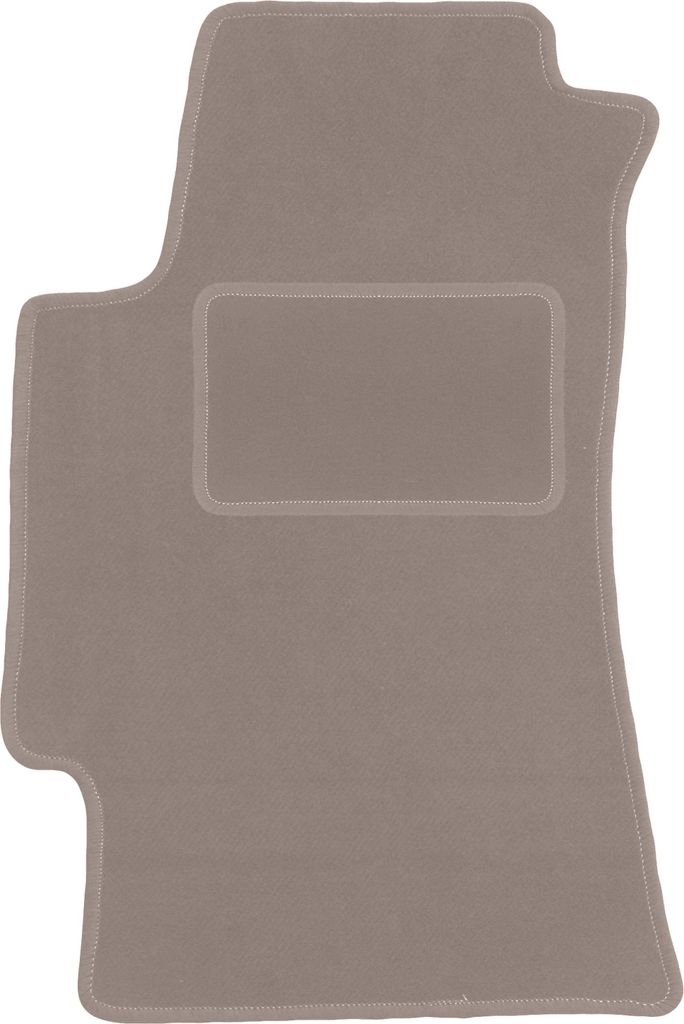 Fahrerfußmatte Velours beige passend für Subaru Impreza II GD (2000-2007, Limousine, Kombi) – mit Befestigungen – passgenau