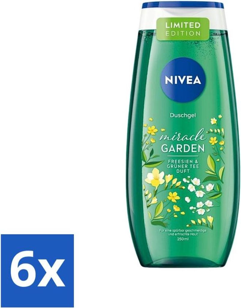 Nivea - Duschgel - Freesie & Grüner Tee - 250 ml - Vorteilspack - 6 Stücke