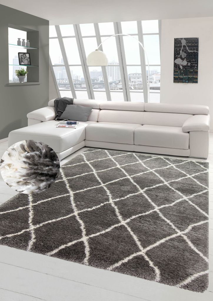 Tapis Shaggy à poils longs Tapis à poils longs à motifs en Image du produit 
