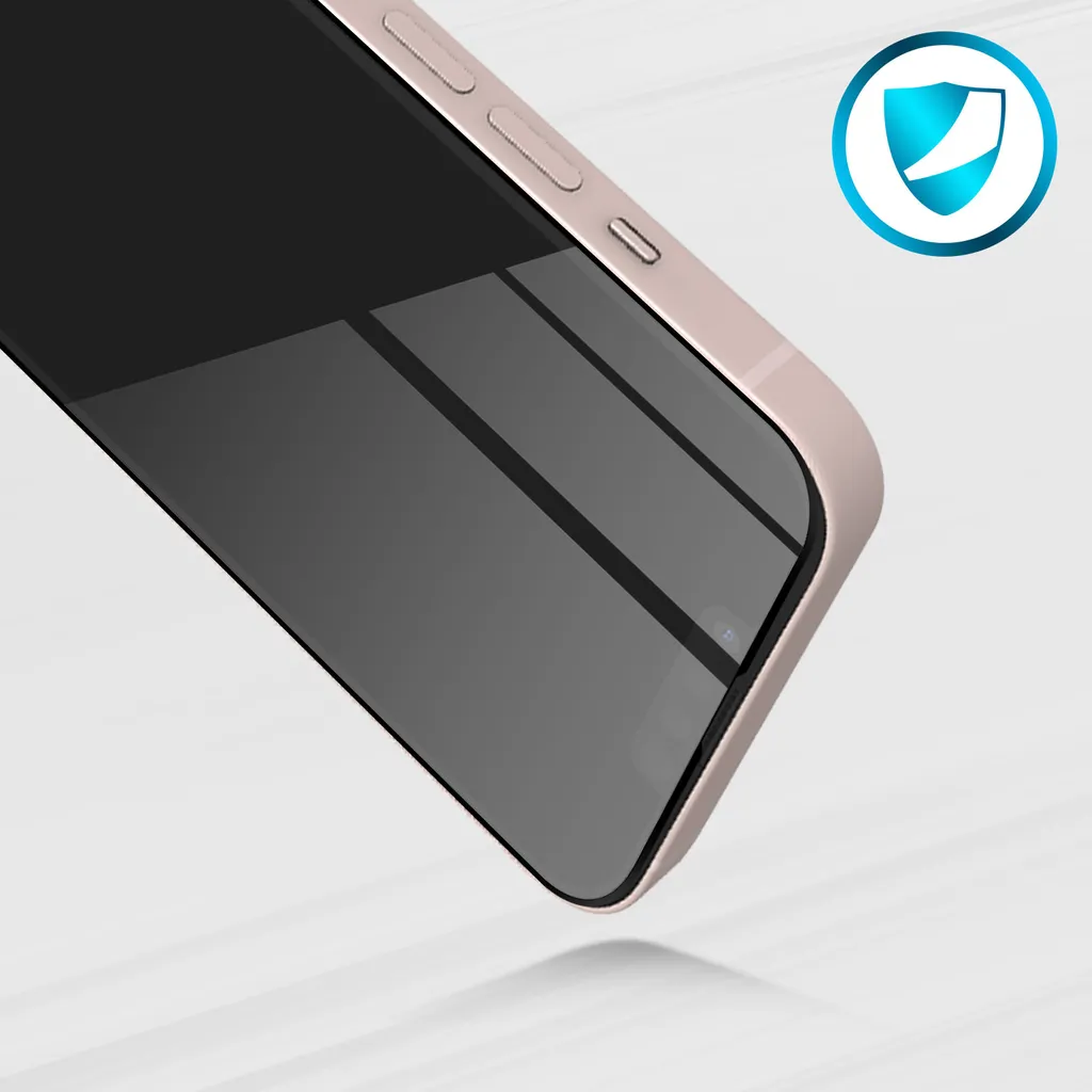 BodyGuardz PRTX - Pellicola protettiva per la privacy per iPhone 13 Pro Max, tecnologia privacy a 2 vie, in vetro sintetico infrangibile con copertura da bordo a bordo