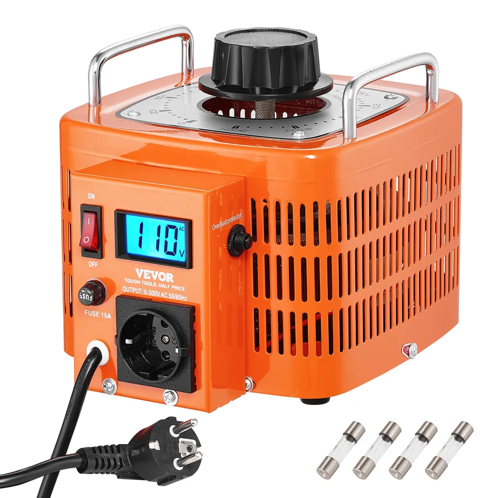 Variac 3000VA pour Tests de Laboratoire et Réglage Tension 0-300V Précis