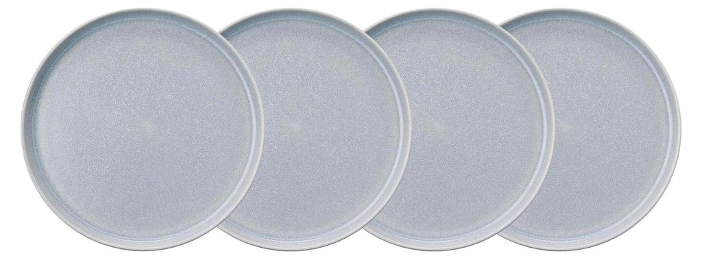 Teller Ø22cm 4er Set CASA NOVA Steinzeug Geschirr | Kuchenteller Frühstücksteller Speiseteller Essteller | Skandi-Design reaktive Glasur | Mikro...