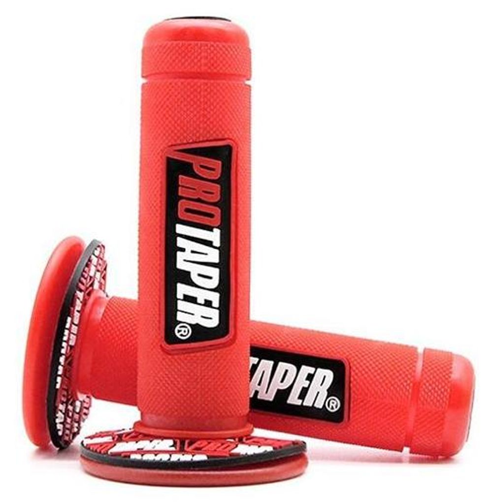 Poignées de moto thermoplastiques, rouges — Protaper 3086 Image du produit 