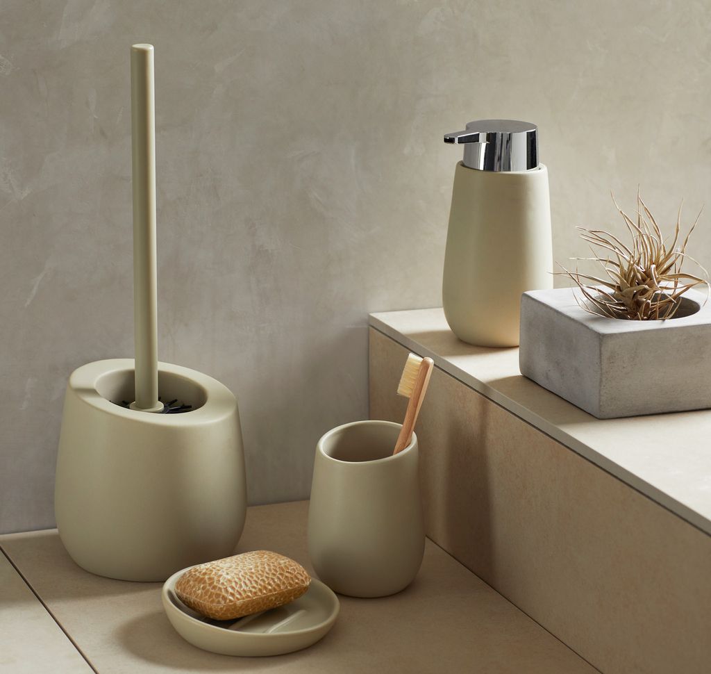 WENKO WC-Garnitur Flakon Schwarz, Keramik