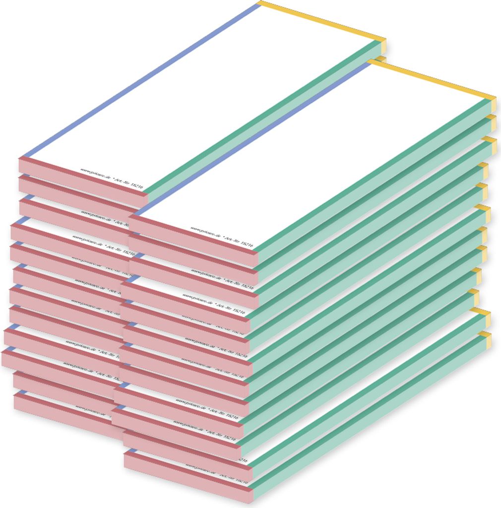 PRICARO Kellnerblock / Notizblock "Frame", 24 Stück