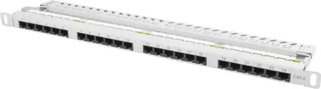 Panneau de brassage Lanberg 24 ports CAT6, fin 0.5U pour baie réseau saturée