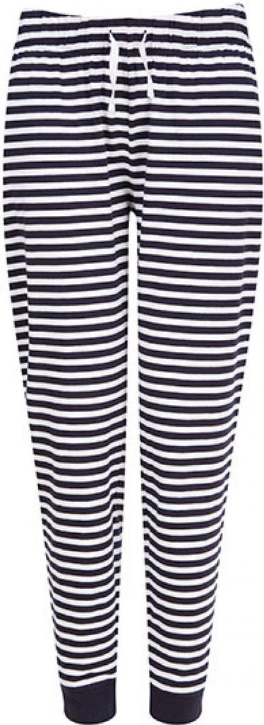SF Women SK085 | Women`s Cuffed Lounge Pants - Freizeithose - Farbe: Navy/White Stripes - Größe: L