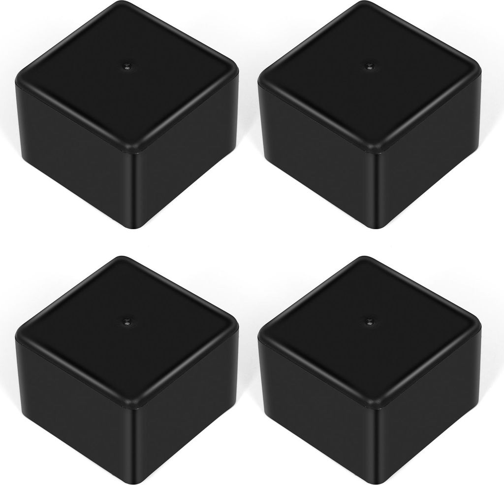 4er Set Solarschienen Endkappen für 40x40mm Profile – Abschlusskappen für Photovoltaik Montage Schienen, Schwarz