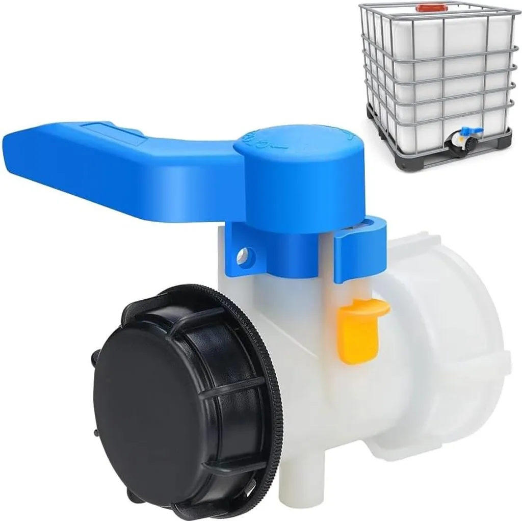 Vanne à clapet universelle DN40 IBC 62mm pour réservoir d'eau de pluie