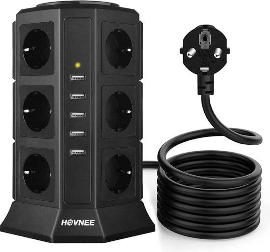 Multiprise Bureau 12 Prises et 5 USB pour Poste de Travail Complet