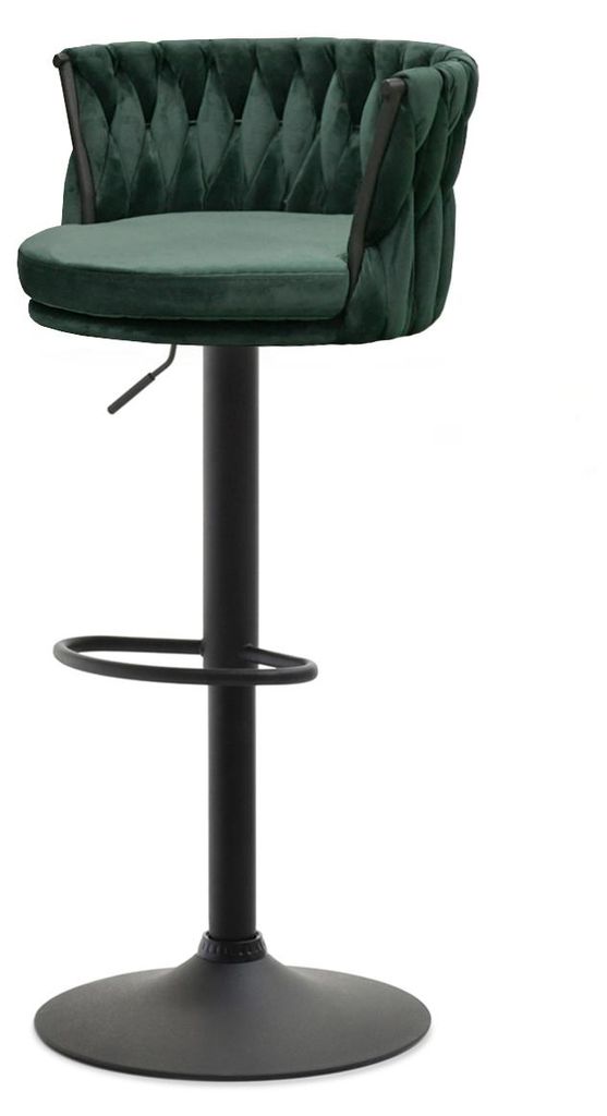 Designová barová židle KRISMAR - zelená / černá Obrázek produktu 