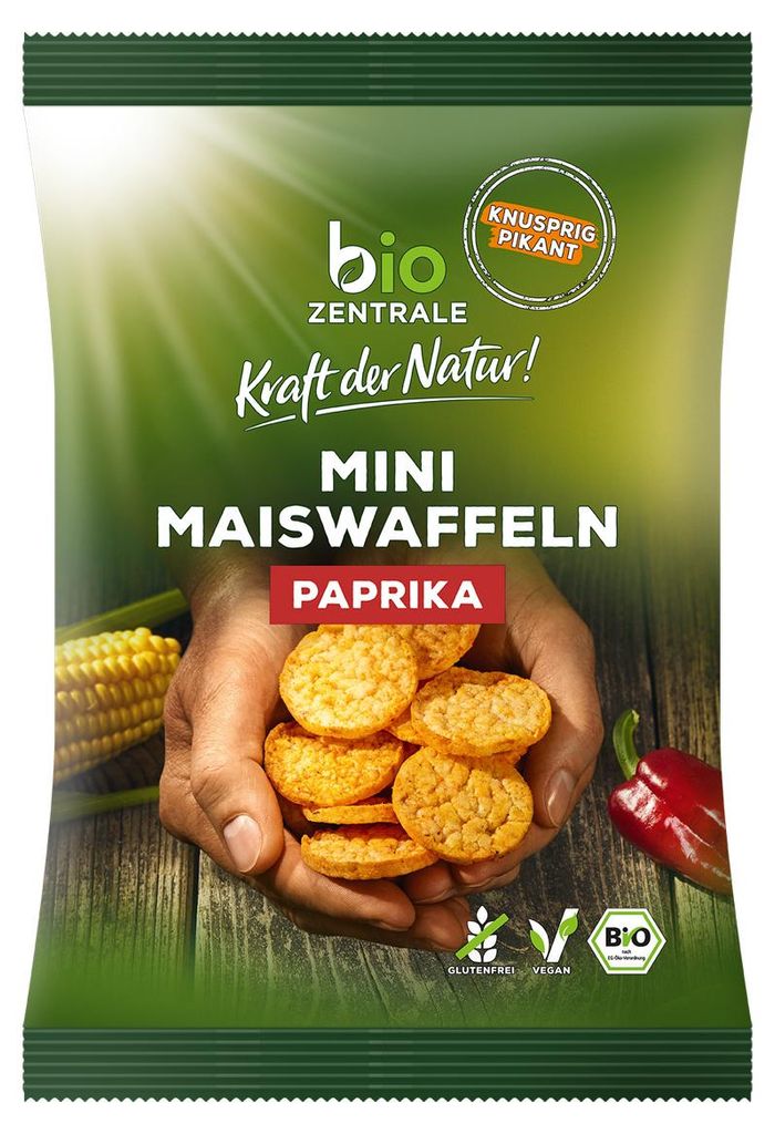 Mini-gaufrettes de maïsau paprika, croustillantes et Image du produit 