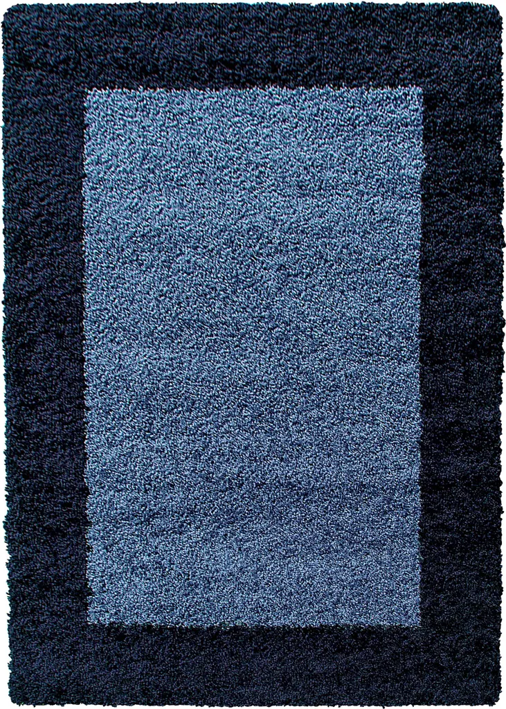 Grand Tapis Décoratif Rond 200 cm Bleu Marine pour Salon et Chambre