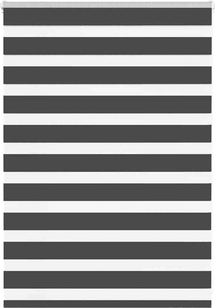 Doppelrollo Schwarz 105x100 cm Stoffbreite 100,9 cm Polyester
