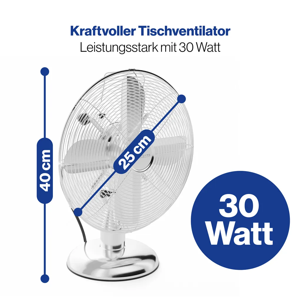 Ventilateur de table PC-VL 3062 M idéal pour rafraîchir bureau et chambre - 10