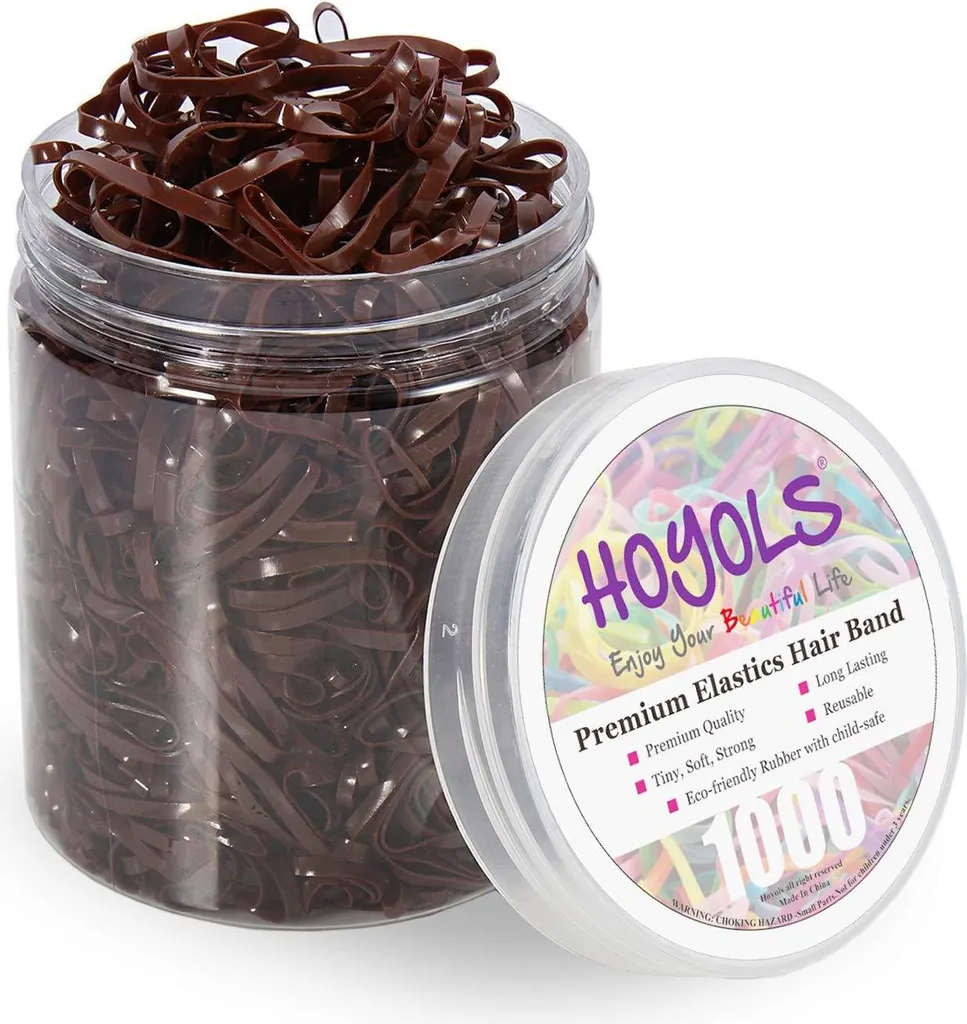 Hoyols 1000 Elastici Marroni TPR: Trecce al Top e Zero Rotture!