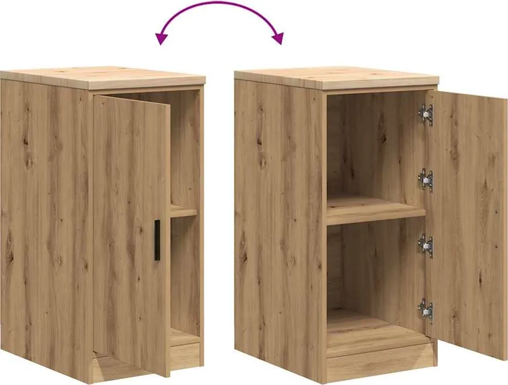 Armoire garage robuste en Pin massif et finition Chêne Artisan 180cm - 9