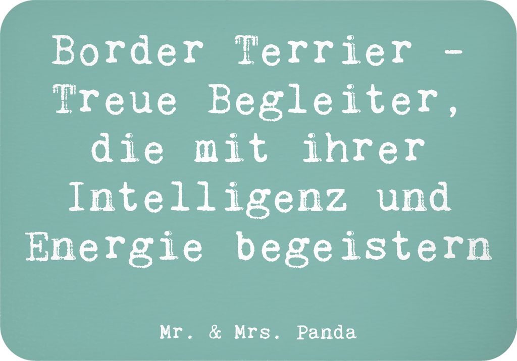 Mr. & Mrs. Panda magnet Spruch Border Terrier Freunde - Meeresbrise - Geschenk, Hunderasse, Hunderassen Pflege, charmante Hunde, intelligente, Eige...