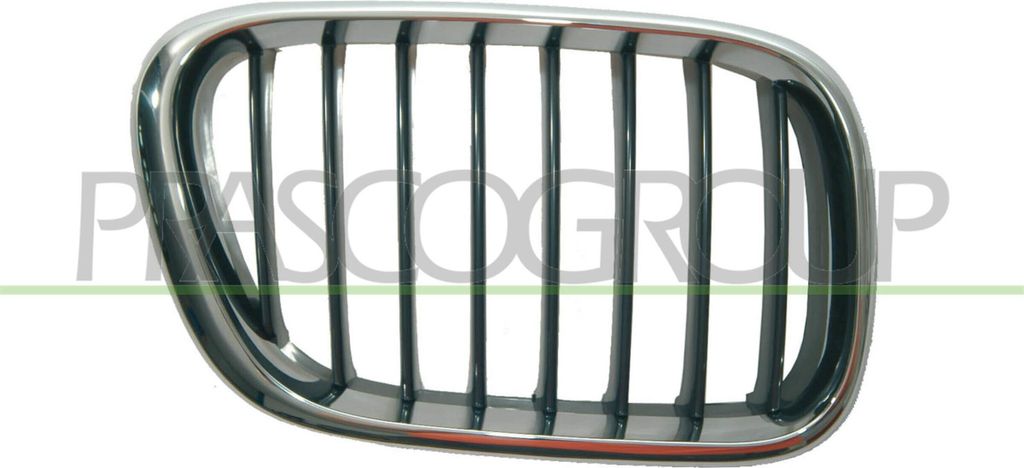 PRASCO BM8202003 Kühlergrill Frontgrill für BMW X5 (E53) Rechts Titan Chrom Schwarz