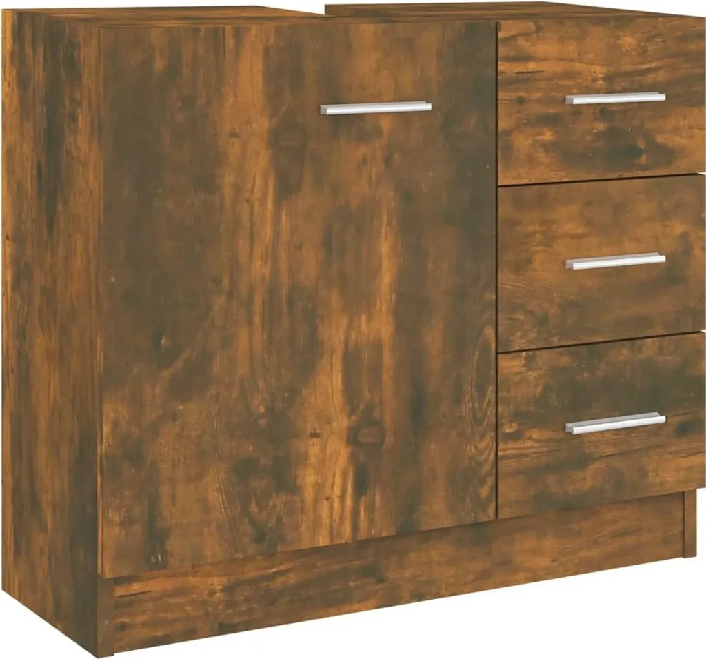 SYFAX™ Mobile Lavabo Rovere Fumo 63x30x54 cm in Legno Multistrato