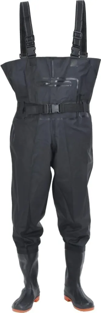 Waders Taille 42 Noir avec Bottes Soudées et Ceinture de Sécurité