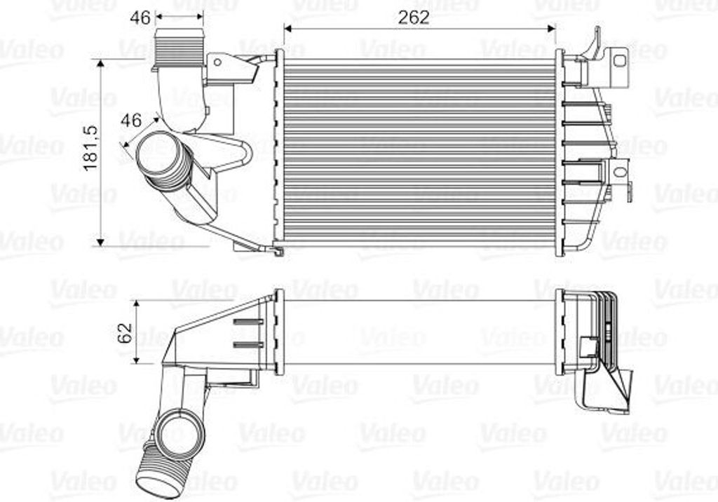 VALEO 818556 - OE 6302072 Ladeluftkühler für Astra H, Zafira B
