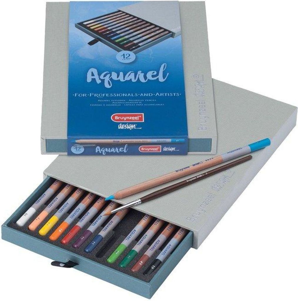 bruynzeel Aquarell-Buntstift design Aquarell 12er Box