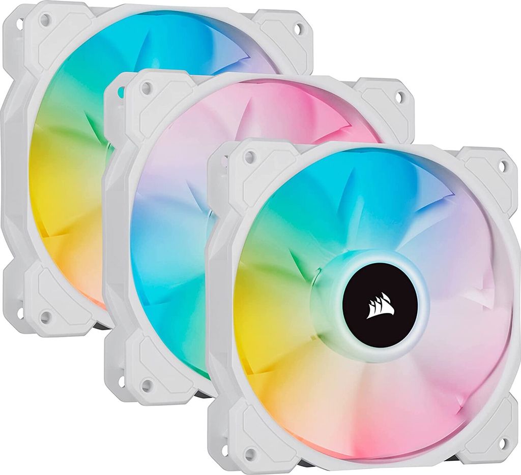 Corsair iCUE SP120 RGB ELITE - Gehäuselüfter - 120 mm - weiß (Packung mit 3)