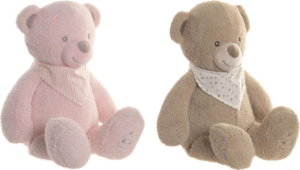 Plüschtier Home ESPRIT Braun Rosa Polyester Für Kinder Bär (2 Stück)