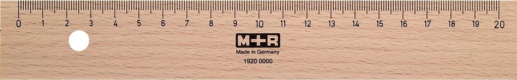 Möbius Ruppert M+R Lineal Holz 20cm Buche Metalleinlage 1 Produktbild 