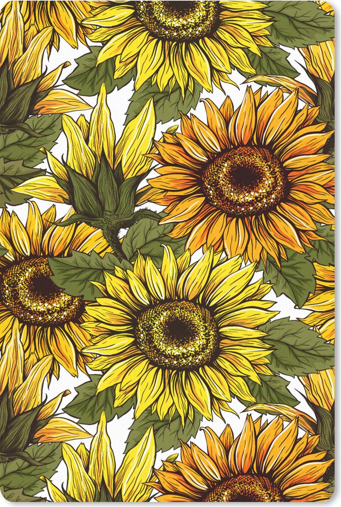 MuchoWow Mauspad Mousepad Sonnenblume - Vintage - Design 18x27 cm - Mousepads - Maus Mat - Pad - Mausunterlage