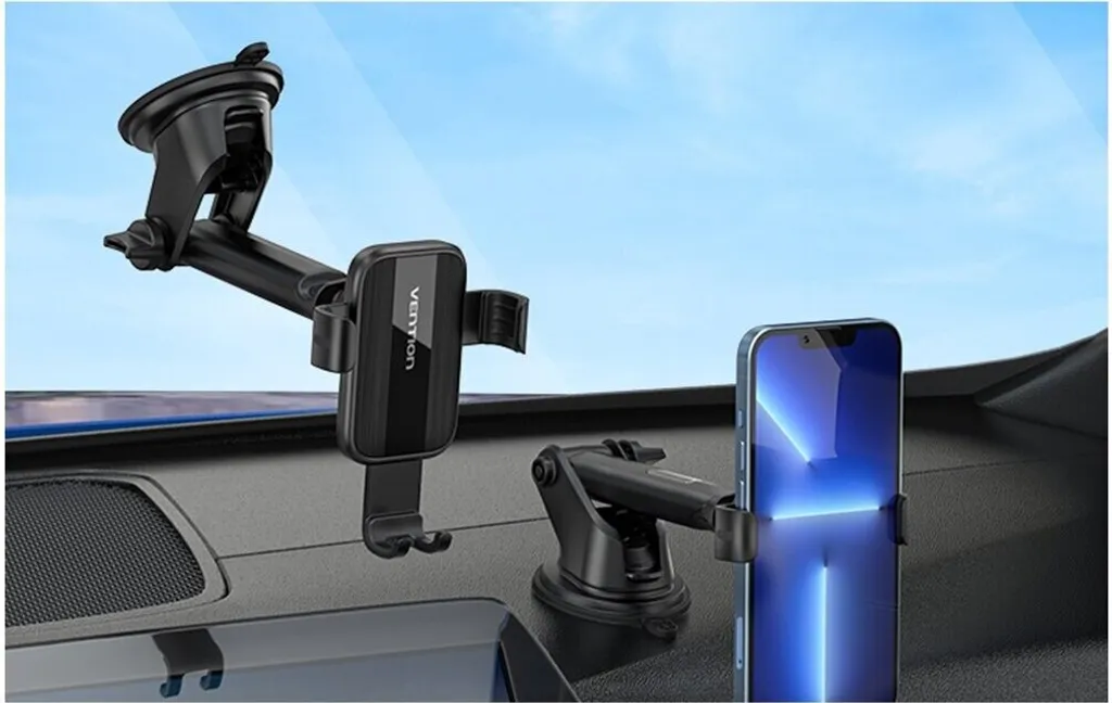 Supporto Smartphone Auto Vention KCOB0 - Ventosa Automatica Nera - 10