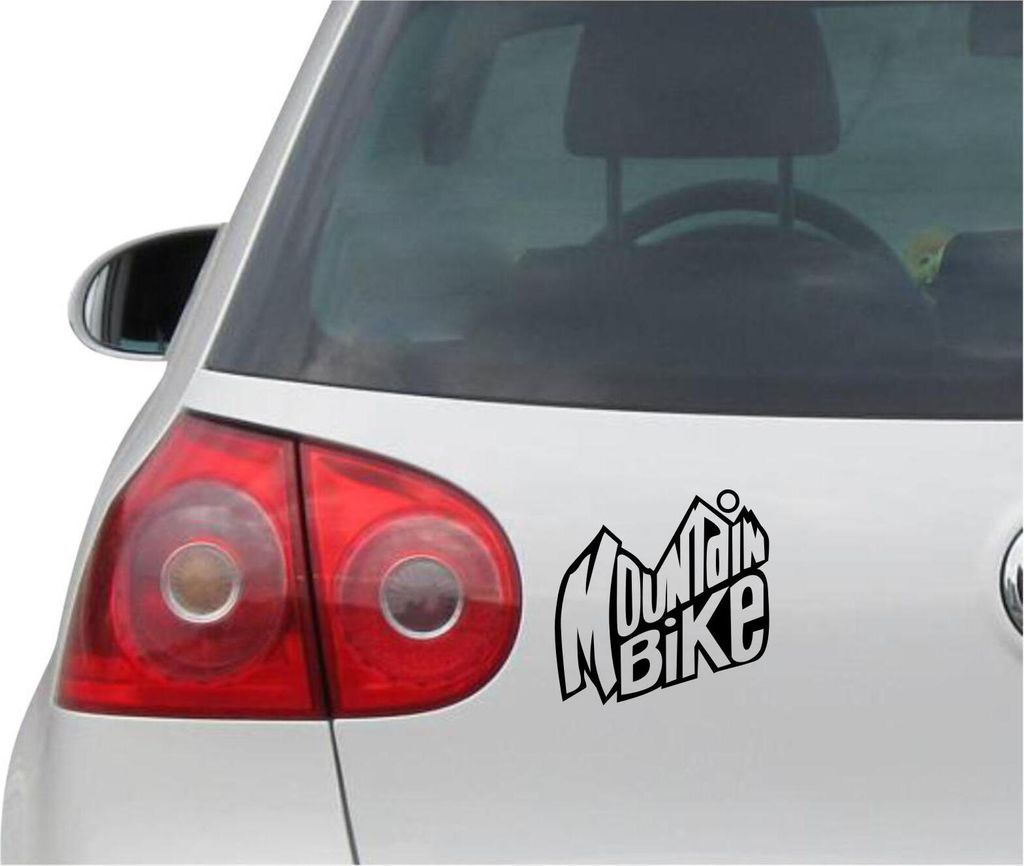 Aufkleber / Autoaufkleber - JDM - Die cut - Mountain Bike Decal Auto Laptop Fenster - Folie Sticker - schwarz - 88mmx88mm
