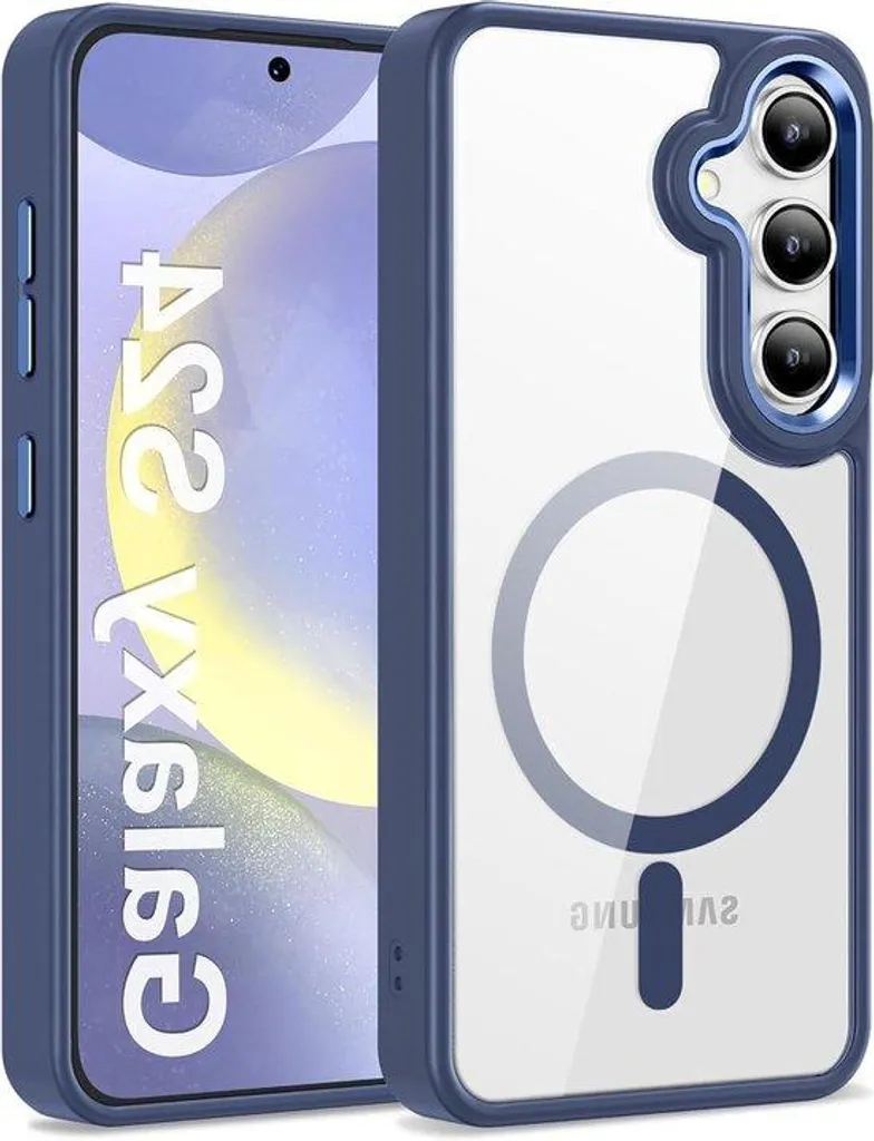 Étui iPhone bleu clair magnétique MagSafe transparent antichoc Premium