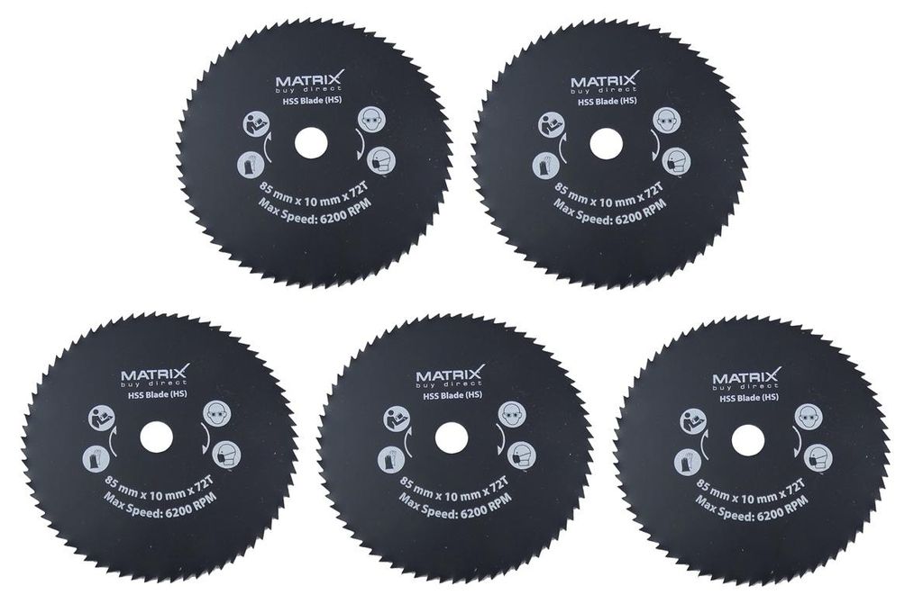 MATRIX 5x Sägeblatt für Mini Handkreissäge Kreissäge MCS Produktbild 