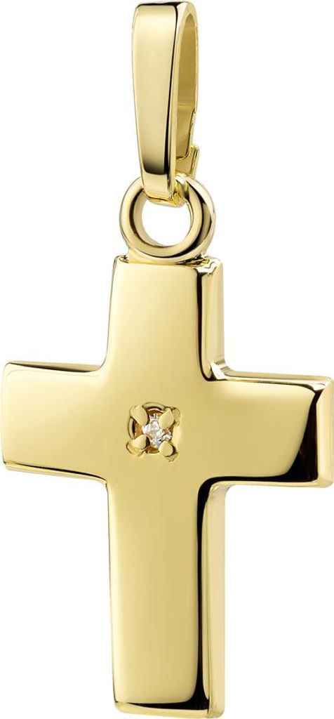 Kleines Taufkreuz Kreuzanhänger 585 / 14K Echtgold Anhänger