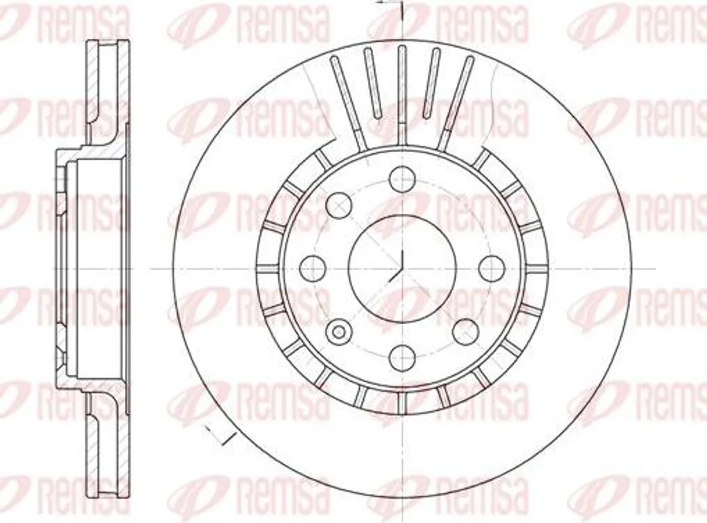 Disque de frein anti-vibration Remsa 6178.10 pour Nubira et Astra F