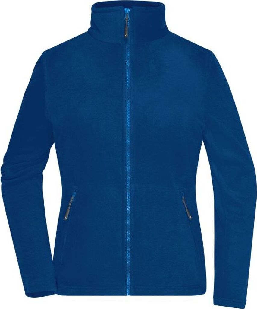 Fleece Jacke mit Stehkragen im klassischen Design royal, Gr. XS