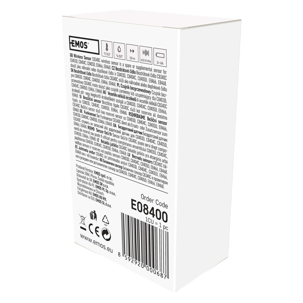 Bezdrôtové čidlo pre meteostanicu C8403D, E8468 a ďalšie Obrázok produktu 7