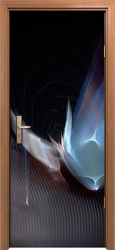 Türposter 80x200 cm Türaufkleber Türtapete Türfolie Klebefolie digitales fraktales Impressionismus