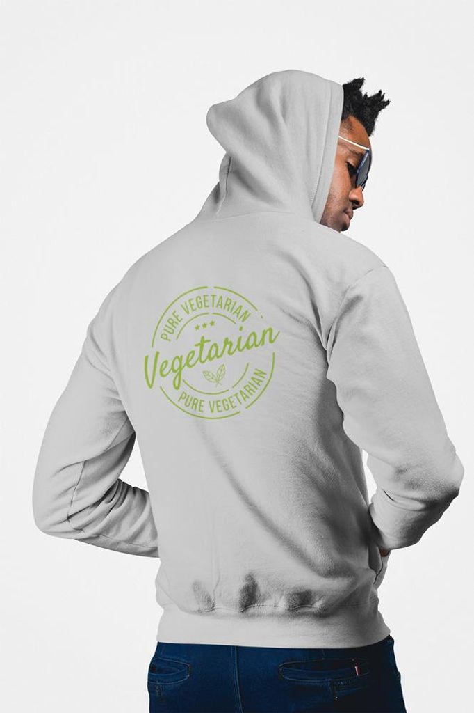 D&B Uni Hoodie ZIPST00157 Vegan HellGrau-Größe XL