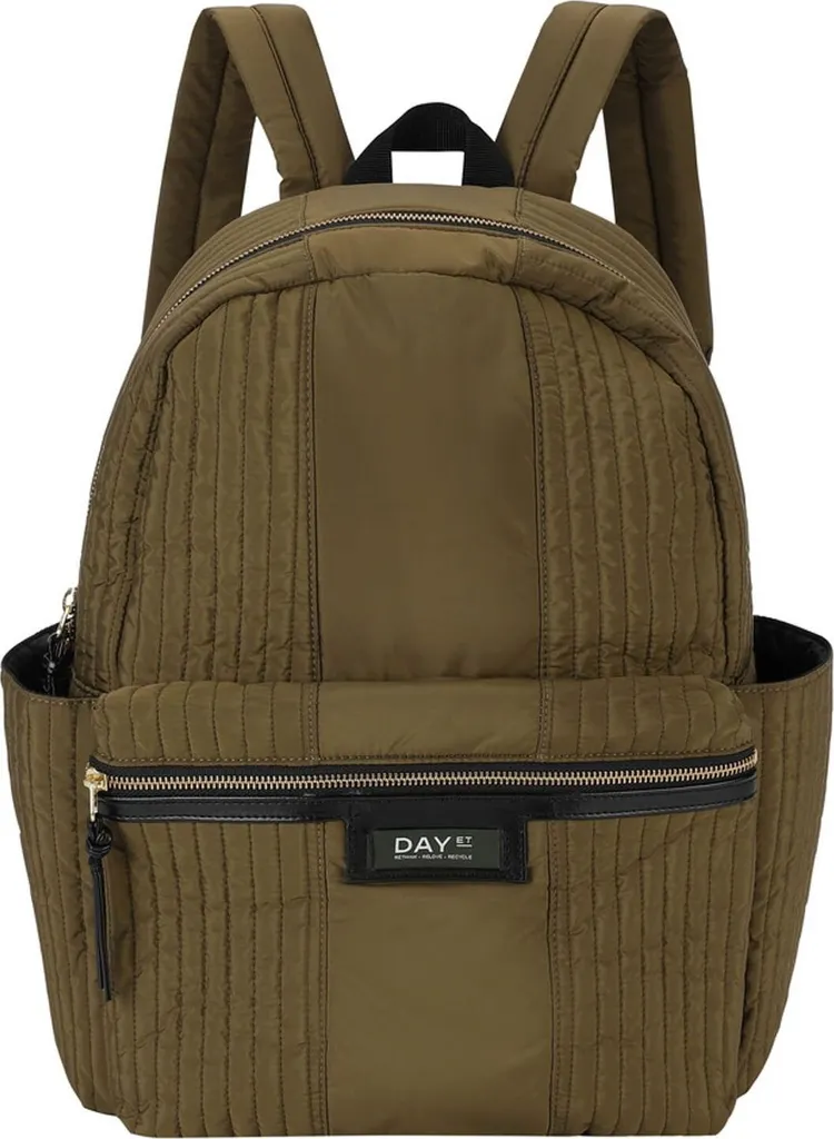 DAY ET Zaino Gweneth Quilt Military Olive | Laptop 13" | Tempo Libero