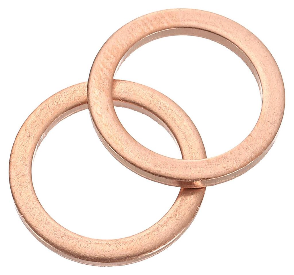 Set mit 36 Ringen, Sortiment M12 x 16 mm x 1,5 mm Messingringe, flache Sicherungsringe, flache Metalldichtungsringe für Schrauben, Bolzen und Muttern