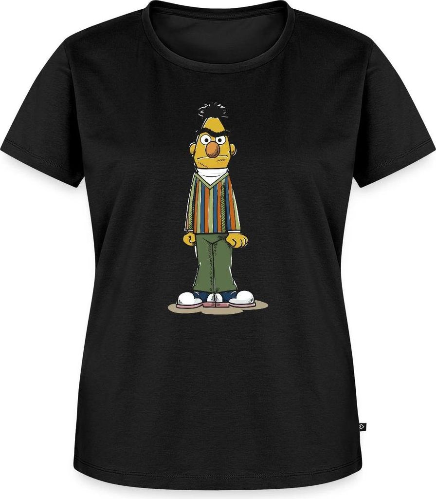 Spreadshirt Sesamstraße Bert wütend Frauen Premium T-Shirt, XL, Schwarz
