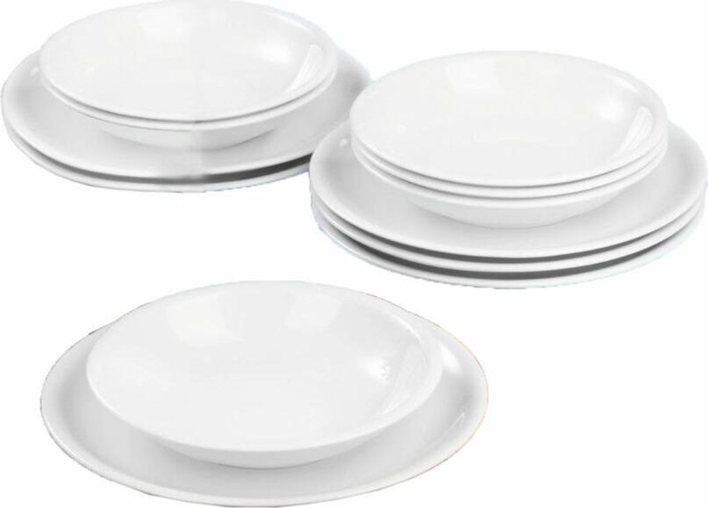 Seltmann Weiden Compact Tafelservice, Porzellan, Weiß, Immagine del prodotto 