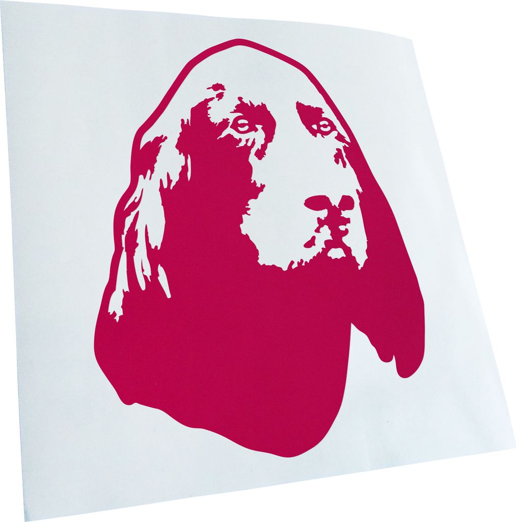 Kiwistar - Autoaufkleber - Gordon setter Hund - Pink - 50x38cm - Aufkleber für Auto, Laptop, Fahrrad, LKW, Motorrad mehrfarbig JDM Decal Racing