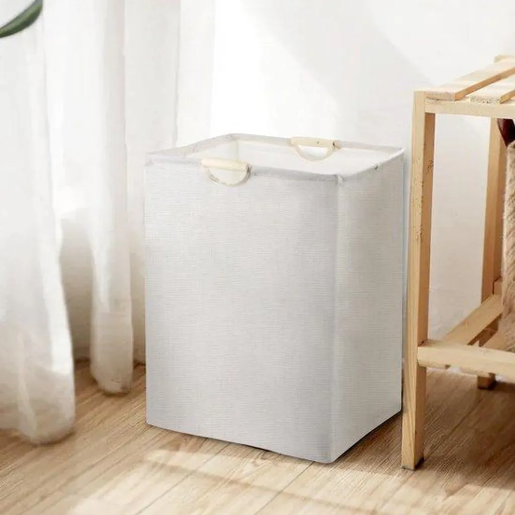 Panier à Linge Grande Capacité 60 Litres Pliable et Imperméable Gris