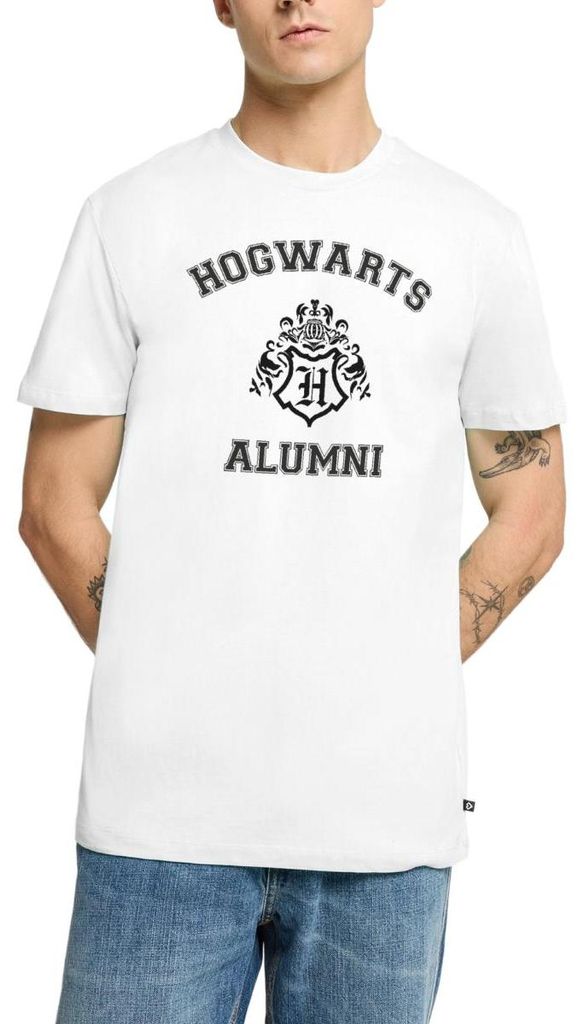 Spreadshirt Harry Potter Hogwarts Alumni Männer Premium T-Shirt, M, Weiß