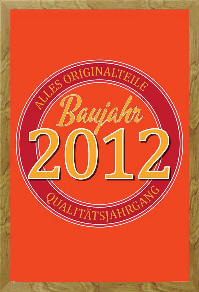 Poster Compleanno 2012 Originale con Cornice Shinsuke Rovere MDF - 1