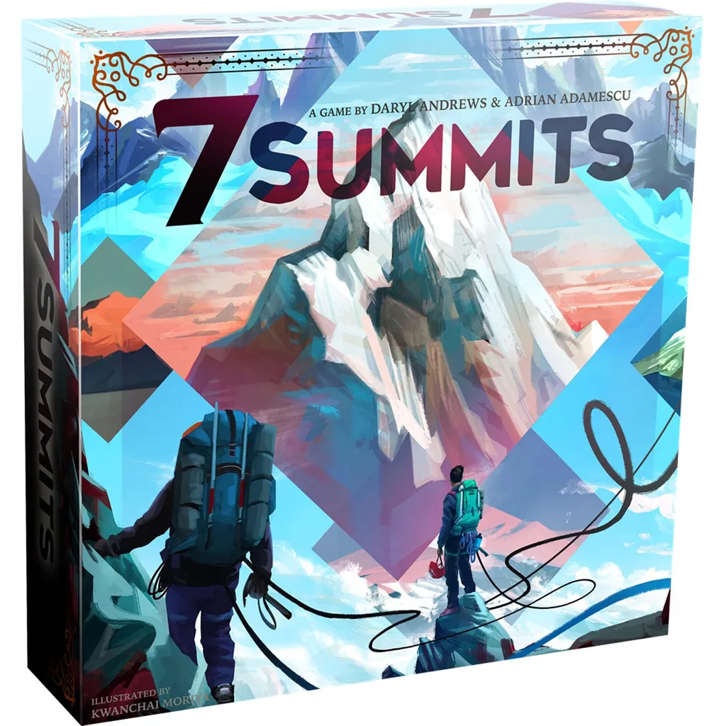 7 Summits Jeu de Société - Version Anglaise avec Dés et Améliorations